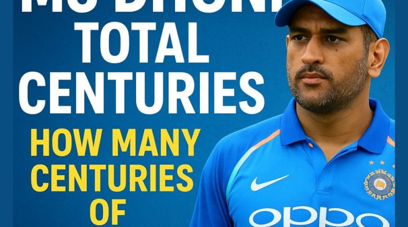 MS Dhoni Total Centuries