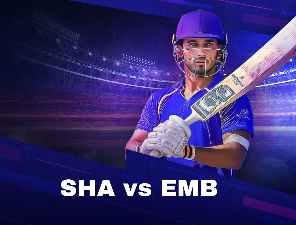 SHA vs EMB Dream11 Prediction – Match 8, Emirates D20 2025 | Fantasy Tips, Playing XI, Pitch Report
