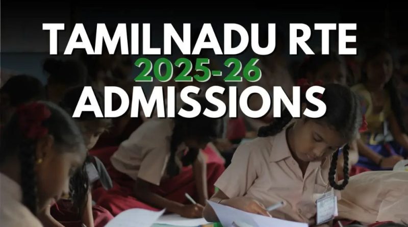 Tamil Nadu RTE 2025 Admission Application, Eligibility & Key Dates