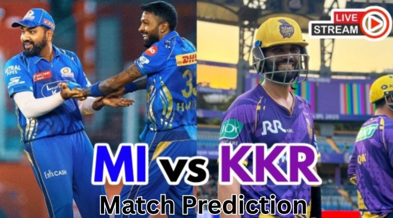 MI vs KKR today match prediction IPL 2026 who will win