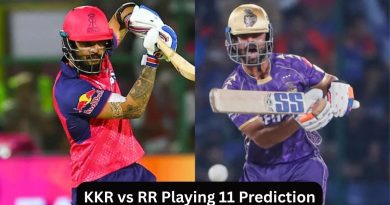 KKR vs RR Playing 11 Prediction