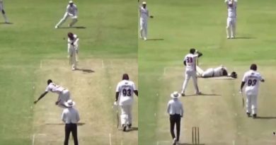 West Indies match batter hit on head Phil Hughes moment scary injury cricket incident player survives