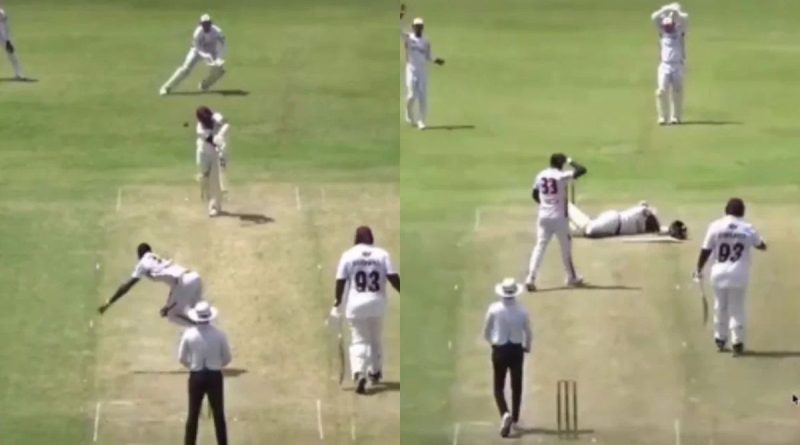 West Indies match batter hit on head Phil Hughes moment scary injury cricket incident player survives